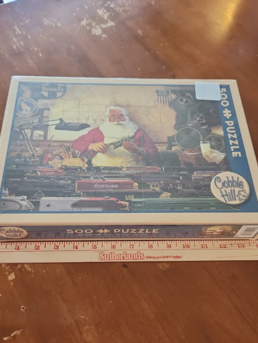Cobble Hill 500-Piece Santa Train Puzzle - Blue Box